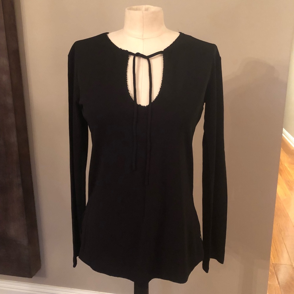 DKNY Black tunic blouse